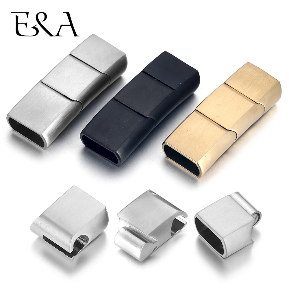 Leatherwork Diy - ขยายสแตนเลสสตีลสามชิ้นส่วนแม่เหล็ก Clasps 12*6 มม.8*5 มม.สําหรับสร้อยข้อมือหนัง DIY