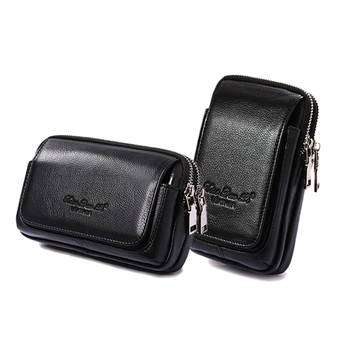 Leatherwork Fasteners - ผู้ชายหนังเอว Fanny Pack กระเป๋าเข็มขัดกระเป๋าบุหรี่ ID ผู้ถือบัตรกระเป๋ากระเป๋า