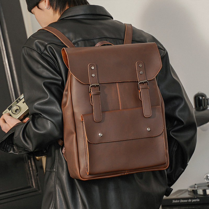 GOYN Vintage หนังผู้ชายกระเป๋า - Leather Work Rucksack Mens บทวิจารณ์และราคา