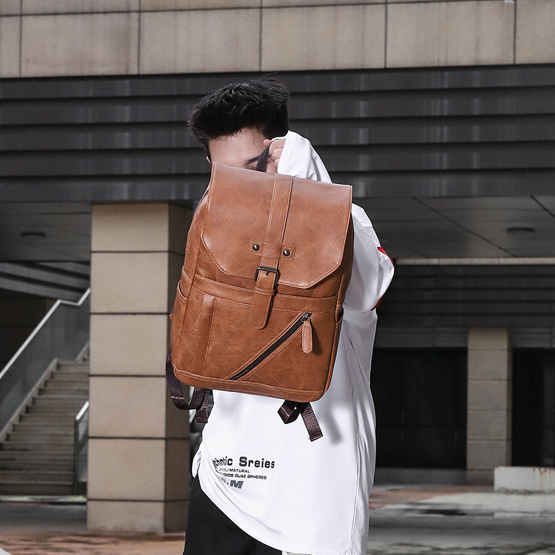 กระเป๋าเป้หนังพิมพ์ลายธุรกิจคุ - Leather Work Rucksack Mens บทวิจารณ์และราคา