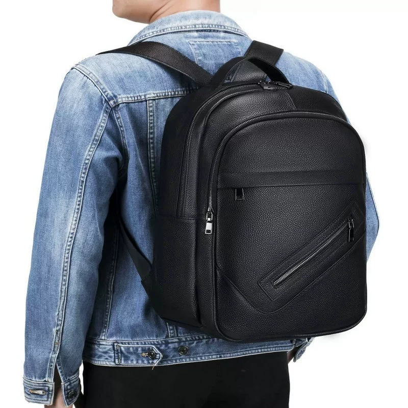กระเป๋าเป้สะพายหลังหนังแท้สีดำ - Leather Work Rucksack Mens บทวิจารณ์และราคา