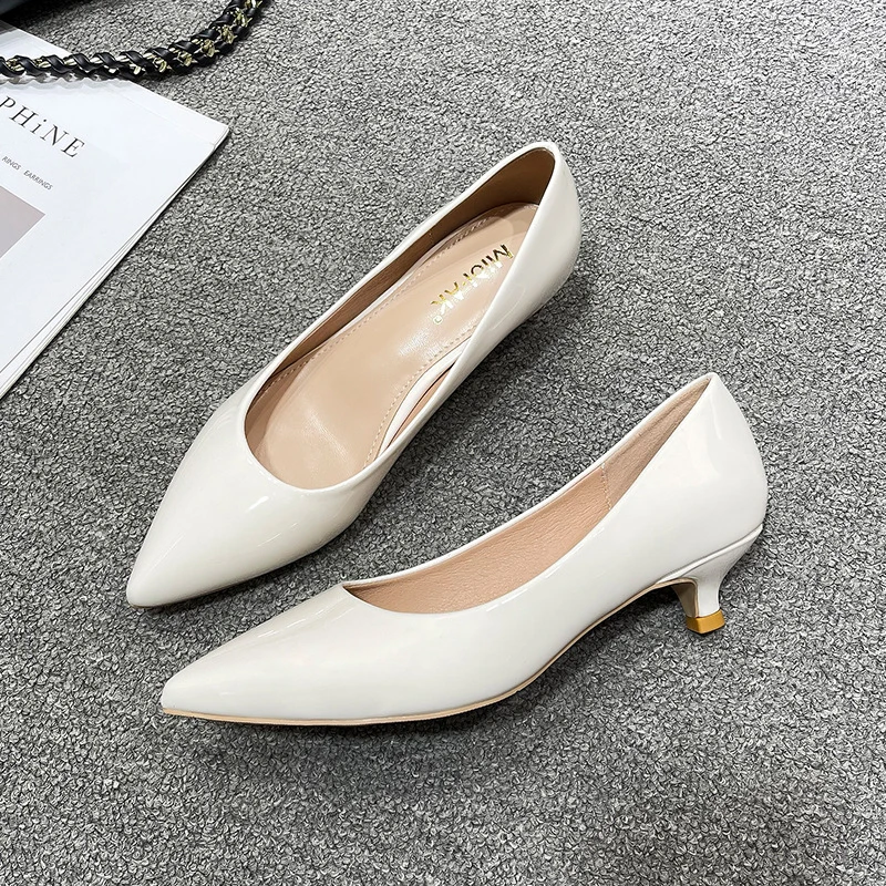 รองเท้าส้นสูงส้นเตี้ยสำหรับผู้ - Leather Work Japan บทวิจารณ์และราคา