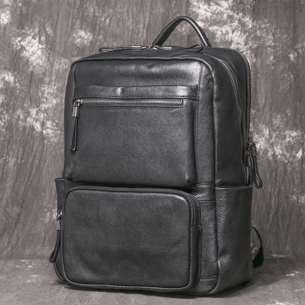 กระเป๋าเป้หนังแท้สีดำสำหรับผู้ - Leather Work Rucksack Mens บทวิจารณ์และราคา