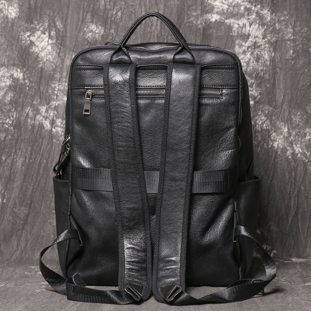 กระเป๋าเป้หนังแท้สีดำสำหรับผู้ - Leather Work Rucksack Mens บทวิจารณ์และราคา