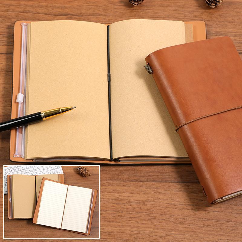 สมุดโน้ตปกอ่อนหนัง PU วินเทจแบ - Leather Work Diary บทวิจารณ์และราคา