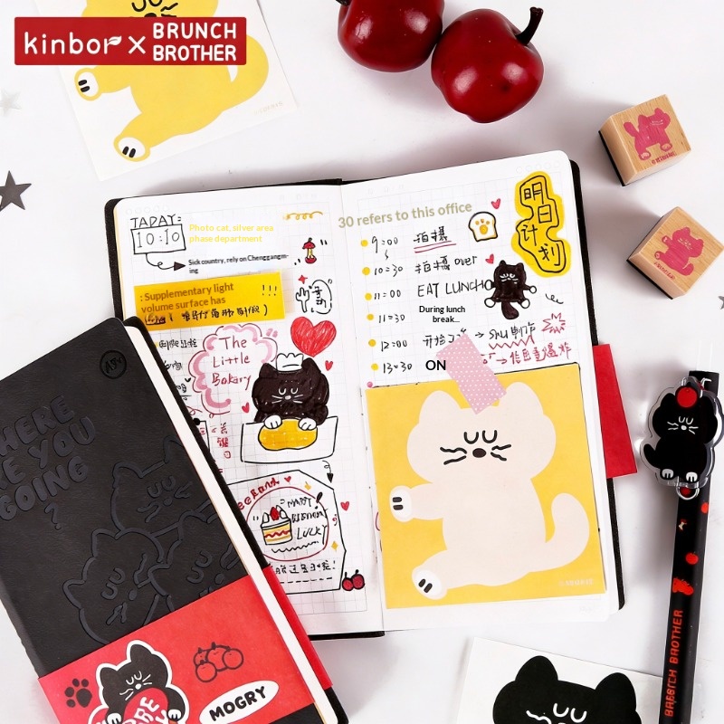 คินบอร์สมุดโน้ตพกพา A7 ลายการ์ - Leather Work Diary บทวิจารณ์และราคา
