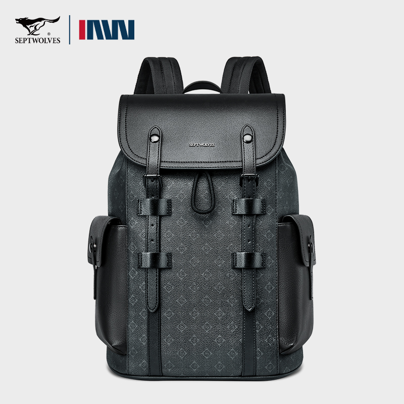 Septwolves คุณภาพสูงธุรกิจพิมพ - Leather Work Rucksack Mens บทวิจารณ์และราคา