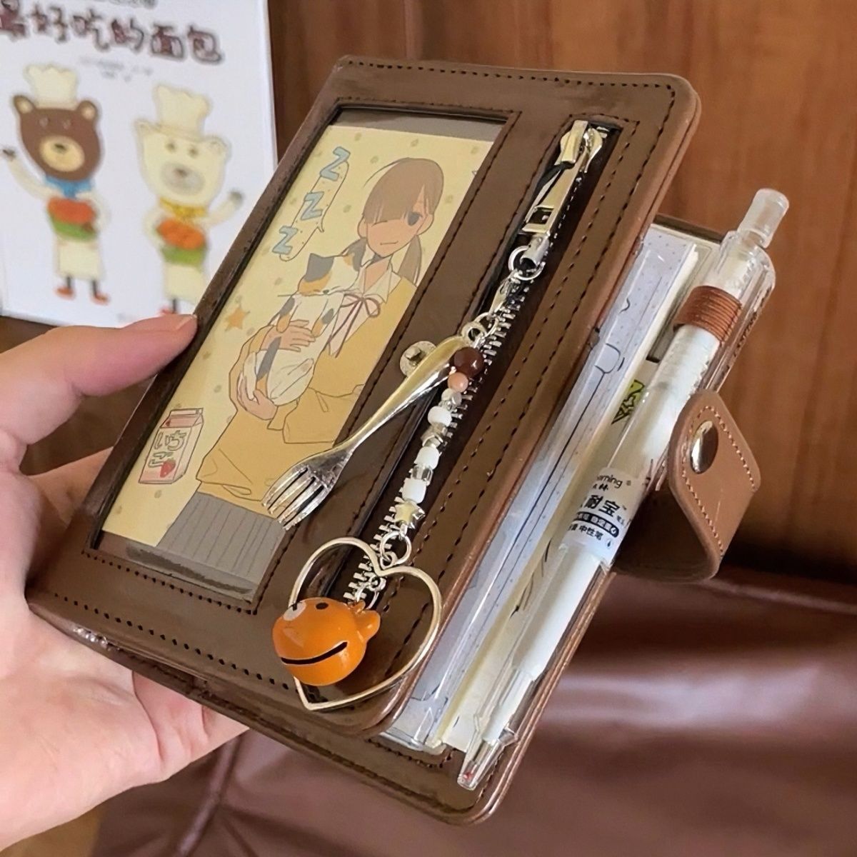 สมุดโน้ตแบบหลวมปกหนังสีน้ำตาลส - Leather Work Diary บทวิจารณ์และราคา
